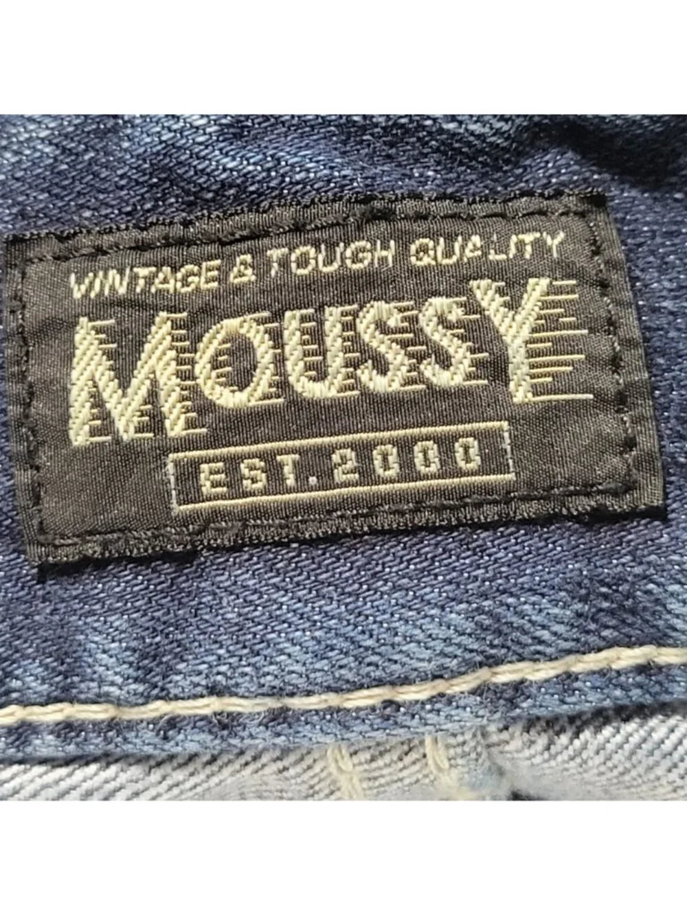 Moussy Jeans Womens Size 24 Straight Leg Low Rise Dark Wash Denim Pants